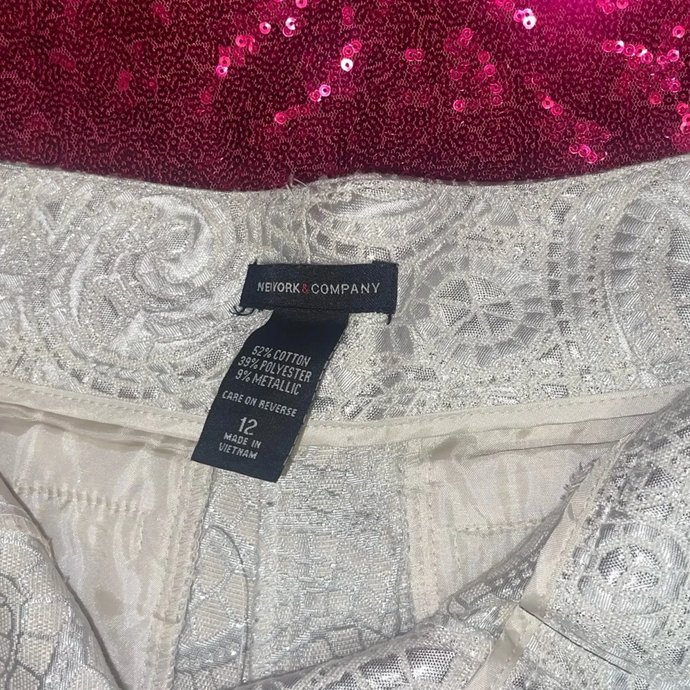 New York & Company White Lace Overlay Women's Shorts